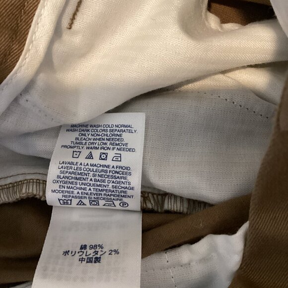 Lands' End Mid-rise Wide Leg Pants Sz 6 Unhemmed/Raw Edge Tan-Brown 290B - Picture 13 of 13